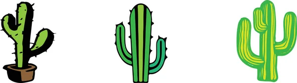 Kaktus Symbol Isoliert Auf Weißem Hintergrund — Stockvektor