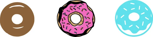 Donut Symbol Isoliert Auf Weißem Hintergrund — Stockvektor