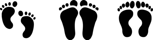 Ikona Footprintów Białym Tle — Wektor stockowy