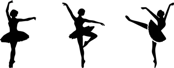 Ballett Symbol Isoliert Auf Weißem Hintergrund — Stockvektor