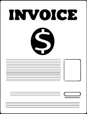 fatura simgesi beyaz arkaplanda izole edildi