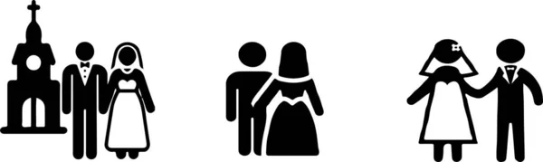 Icono Boda Aislado Sobre Fondo Blanco — Vector de stock