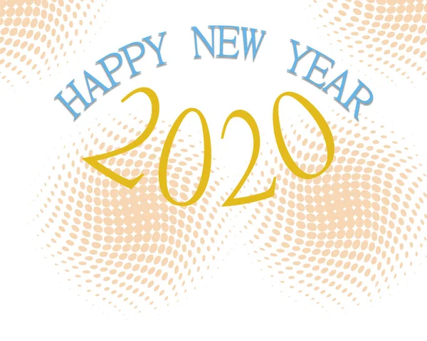 Ilustrace Šťastného Nového Roku 2020 Pozadí — Stock fotografie