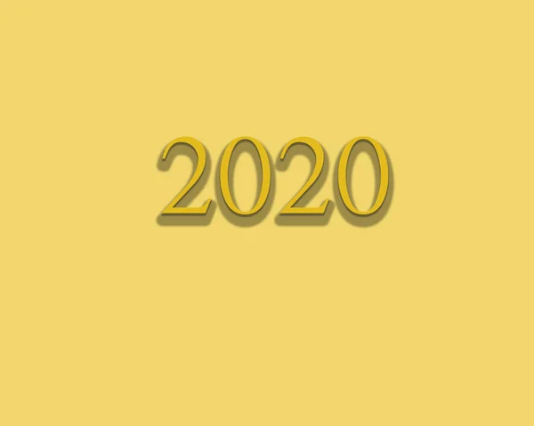 Illustratie Van Gelukkig Nieuwjaar 2020 Achtergrond — Stockfoto