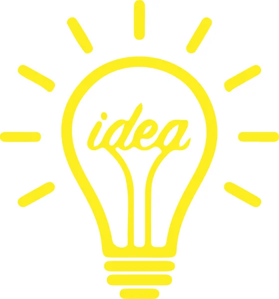 Idea Concept Light Bulb Icon Icon Isolated White Background — Stock Vector