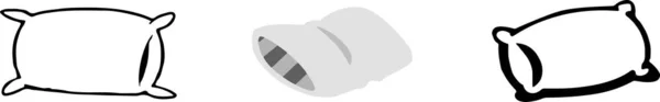 Kissen Symbol Isoliert Auf Weißem Hintergrund — Stockvektor