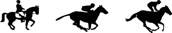 Horsemen Icon Isolated White Background — Stock Vector
