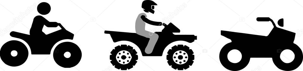 Quad bike icon isolated on white background