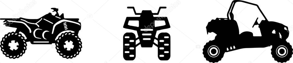 Quad bike icon isolated on white background