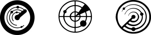 Icona Radar Isolata Sfondo Bianco — Vettoriale Stock
