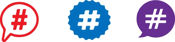 Hashtag Icon Isolated Background — 스톡 벡터