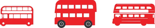 Double Decker Bus Icon Isolated Background — Stock Vector