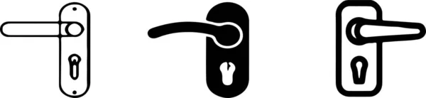 Іконка Дверної Ручки Ізольована Білому Тлі — стоковий вектор