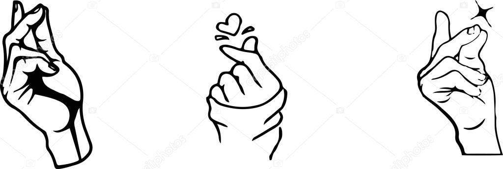 finger snapping icon isolated on background