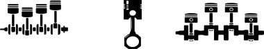 piston simgesi arkaplanda izole edildi