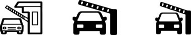 Toll yol simgesi arkaplanda izole edildi