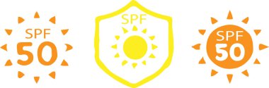 uv koruma simgesi beyaz arkaplanda izole edildi