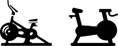 Arkaplanda sabit bisiklet simgesi izole edildi