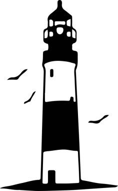 deniz feneri simgesi arkaplanda izole edildi