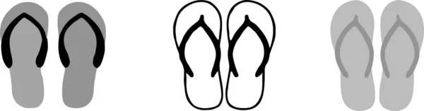 Slippers Icon Isolated Background — 스톡 벡터