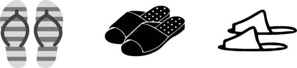 Zapatillas Icono Aislado Fondo — Vector de stock