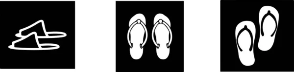Icona Pantofole Isolata Sullo Sfondo — Vettoriale Stock