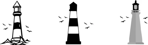 Lighthouse Icon Isolated Background — 스톡 벡터