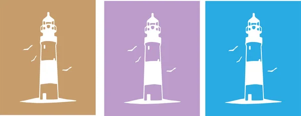 Lighthouse Icon Isolated Background — 스톡 벡터