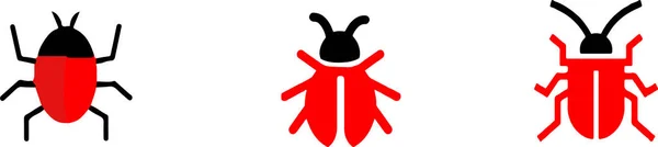 Icône Bug Isolé Arrière Plan — Image vectorielle