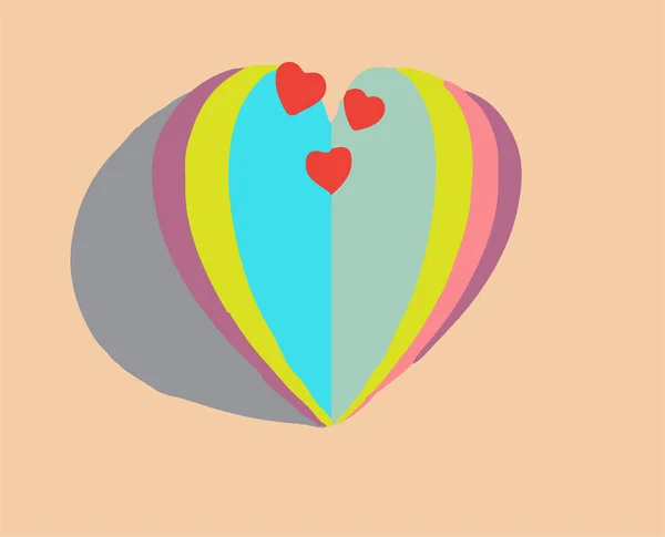 Romantik Und Herz Vektor Illustration Für Urlaubsdesign — Stockvektor