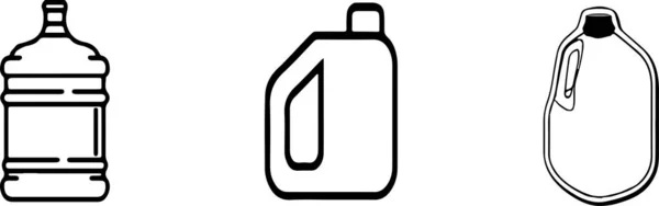 Gran Botella Icono Leche Aislado Sobre Fondo Blanco — Archivo Imágenes Vectoriales