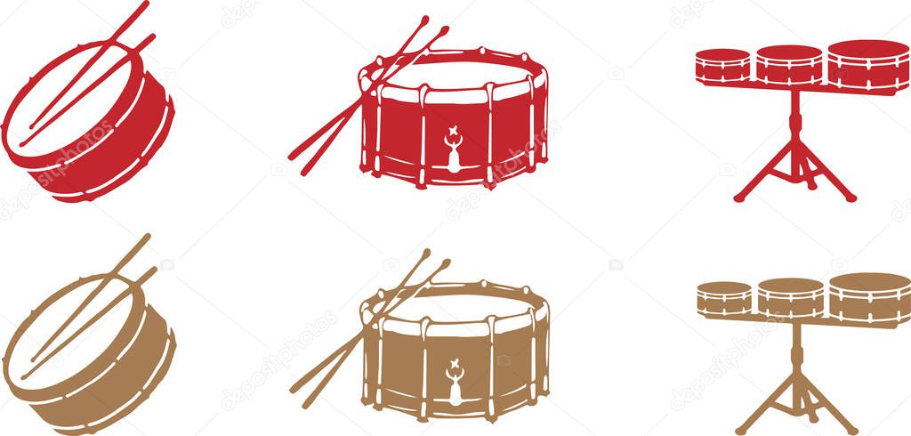 drum icon isolated on background