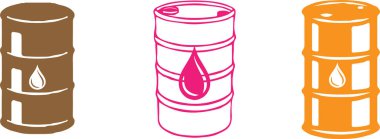 oil barrel icon isolated on white background