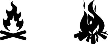 Beyaz arka plan üzerinde izole şenlik ateşi simgesi