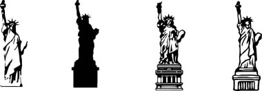 statue of liberty icon isolated on background