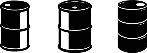 Oil Barrel Icon Isolated White Background — Stok Vektör