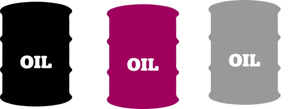 Oil Barrel Icon Isolated White Background — Stok Vektör