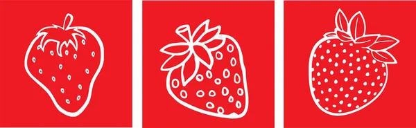 Erdbeer Symbol Isoliert Auf Hintergrund — Stockvektor