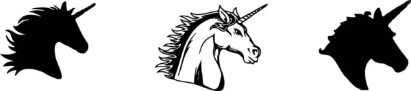 Unicornio Icono Aislado Fondo — Vector de stock