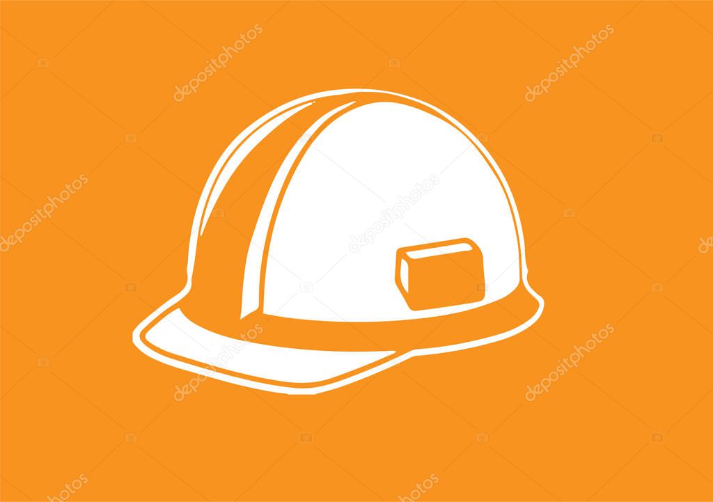 safety helmet icon isolated on background