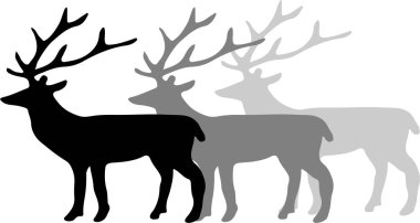 arkaplanda geyik simgesi izole