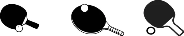 Bordtennis Ikon Isolerad Bakgrunden — Stock vektor