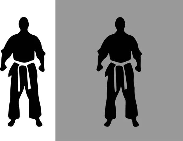 Icono Judo Aislado Fondo — Archivo Imágenes Vectoriales