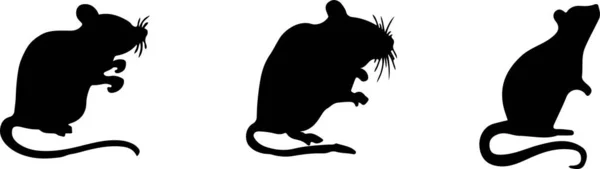 Icône Rat Isolé Sur Fond — Image vectorielle