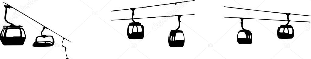 cable car icon isolated on background