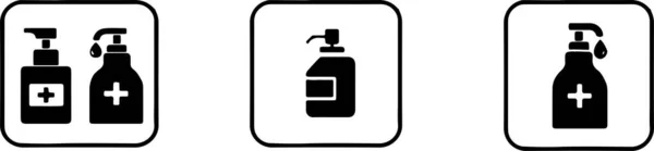 Hand Sanitizer Pump Bottle Washing Gel Alcohol Gel — Stock Vector