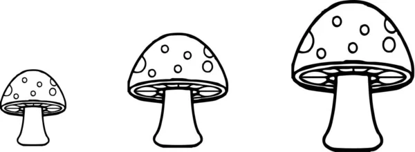 Mushroom Icon Isolated Background — Stock Vector