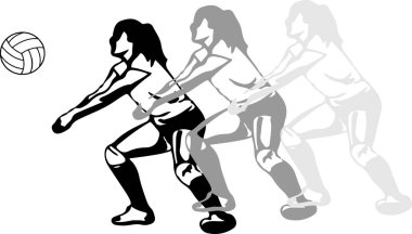 Arkaplanda voleybol simgesi izole edildi