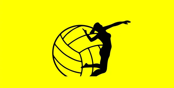 Volleybal Pictogram Geïsoleerd Achtergrond — Stockvector