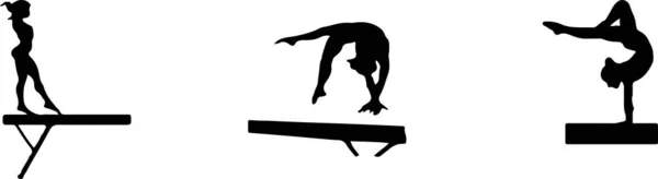 Icône Gymnastique Isolée Sur Fond — Image vectorielle